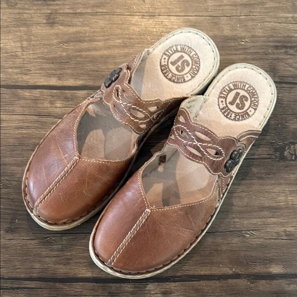 Josef Seibel Women’s Brown Leather Slip-Ons - Picture 1 of 12